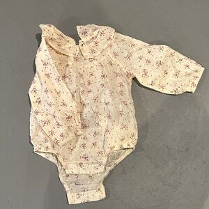 Zara Floral Long Sleeve Baby Onesie